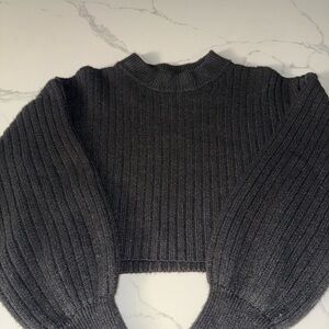 Altar'd State Charcoal Ribbed Sweater